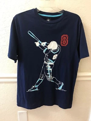 J Khaki Boys T- Shirt Baseball Navy Blue XL - Image 1 of 3