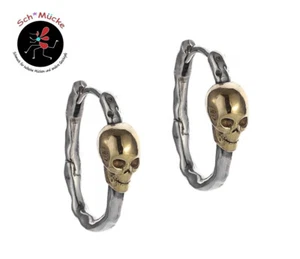 Ohrringe Schädel Ohrhänger Totenkopf Halloween Amulet Glücksbringer Geschenkidee - Bild 1 von 3