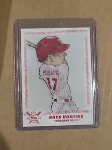 2018 Topps Big League Star Caricature Reproductions #SCR-RH Rhys Hoskins - Picture 1 of 2
