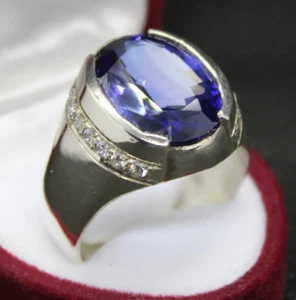Topasring Echttopasring blau Topas großer Topas natürlicher Topas A++Sterlingsilber - Bild 1 von 6