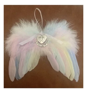 Forever In My Heart Baby Loss Memorial - Soft Rainbow Wings Christmas Decoration - Picture 1 of 3