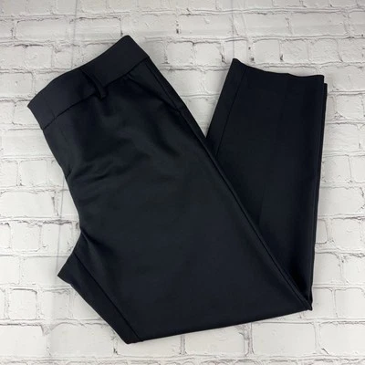 Calça chino alice + olivia preta tornozelo reto carreira cropped tamanho 12 - Imagem 1 de 4