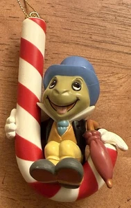 Jiminy Cricket Pinocho Vintage 1987 Disney Navidad Adorno y Caja por Grolier - Imagen 1 de 6