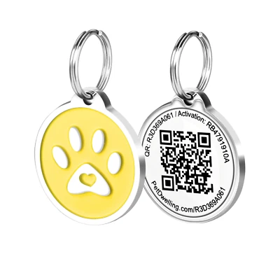 Pet Dwelling QR Code Pet ID Tag - Smart Dogs & Cats Tag, Free Profile Scan Alert - Image 1 of 4