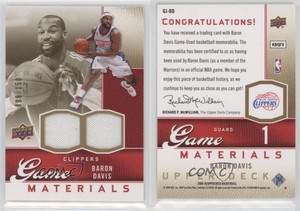 2009-10 Upper Deck Game Materials Gold /150 Baron Davis #GJ-BD