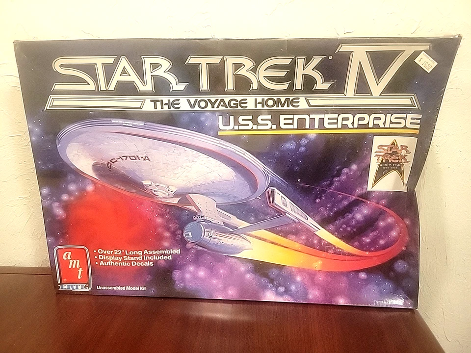 1986 Star Trek IV The Voyage Home AMT Enterprise Model Kit - NEW Sealed - Image 1 of 4