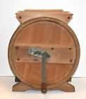 Antique Primitive Wood Butter Churn Iron Crank Barrel Style Marked Very Clean