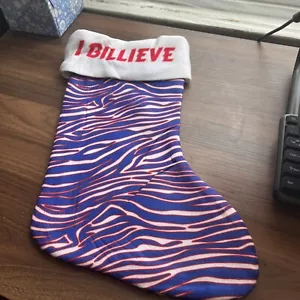 Buffalo Bills Christmas Stocking Holiday “I BILLIEVE” - Picture 1 of 4