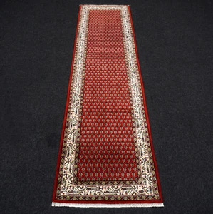Alfombra oriental Sarough 270 x 70 cm Sarugh Mir corredor rojo Sarouk alfombra anudada a mano - Imagen 1 de 12