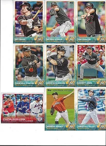 2015 Topps 1 Miami Marlins Team Set Yelich Garrett Jones Giancarlo Stanton 11 - Picture 1 of 1