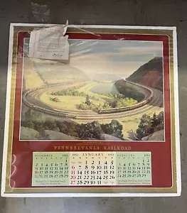 Grif Teller Pennsylvania Railroad Calender "The Horseshoe Turn " 1951 EUC - Picture 1 of 9