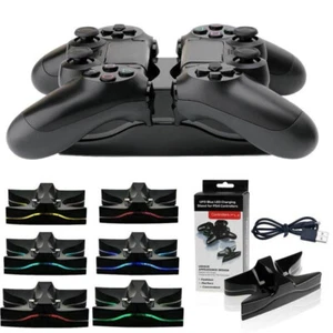5V LED 2 USB Charger Station Fast Charging Stand For Playstation 4 Controller e - Picture 1 of 12
