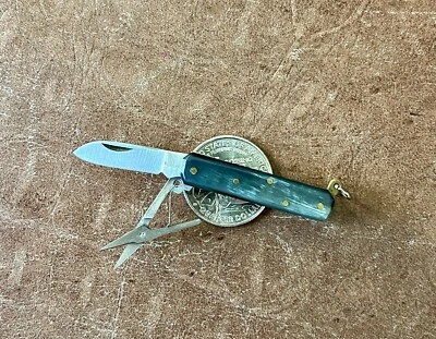 Cuchillo Plegable Mini Noxa MANUAL, Hermosas Básculas de Cuerno, Italia Foto 1 de 4