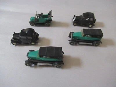 Vintage Lot 5 Anguplas Mini Cars Studebaker BALILLA HISPANO SUIZA - Image 1 of 4