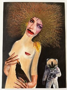 Fantastic Mixed Media Collage by outsider artist Christabel Christo - Picture 1 of 2