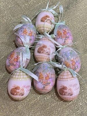 Conejo de Pascua Conejo Floral Huevo Adornos Decoración Cantidad de 9 Foto 1 de 4