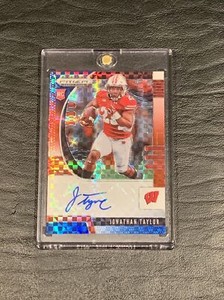 2020 Panini Prizm Draft Picks Jonathan Taylor RC Auto Red White Blue Prizm 5/99