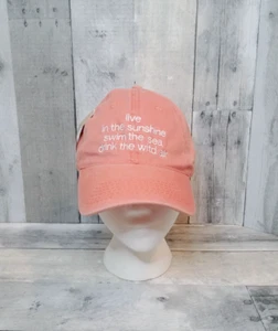 Neu Vibe Headwear Live In The Sunshine Baseballmütze Kappe 100 % Baumwolle pfirsichfarben - Bild 1 von 10