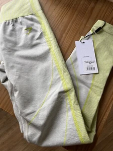 Leggings Gymshark Hyper Amplify Grigio Chiaro Verde Marle/lime Taglia Media Nuovi con etichette - Foto 1 di 2