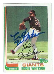Signed ED WHITSON 1982 TOPPS San Francisco Giants Card #656 - COA - Picture 1 of 1