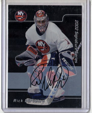 RICK DiPIETRO 01/02 ITG BAP #001 Auto Autograph Hard-Signed First Signature Card
