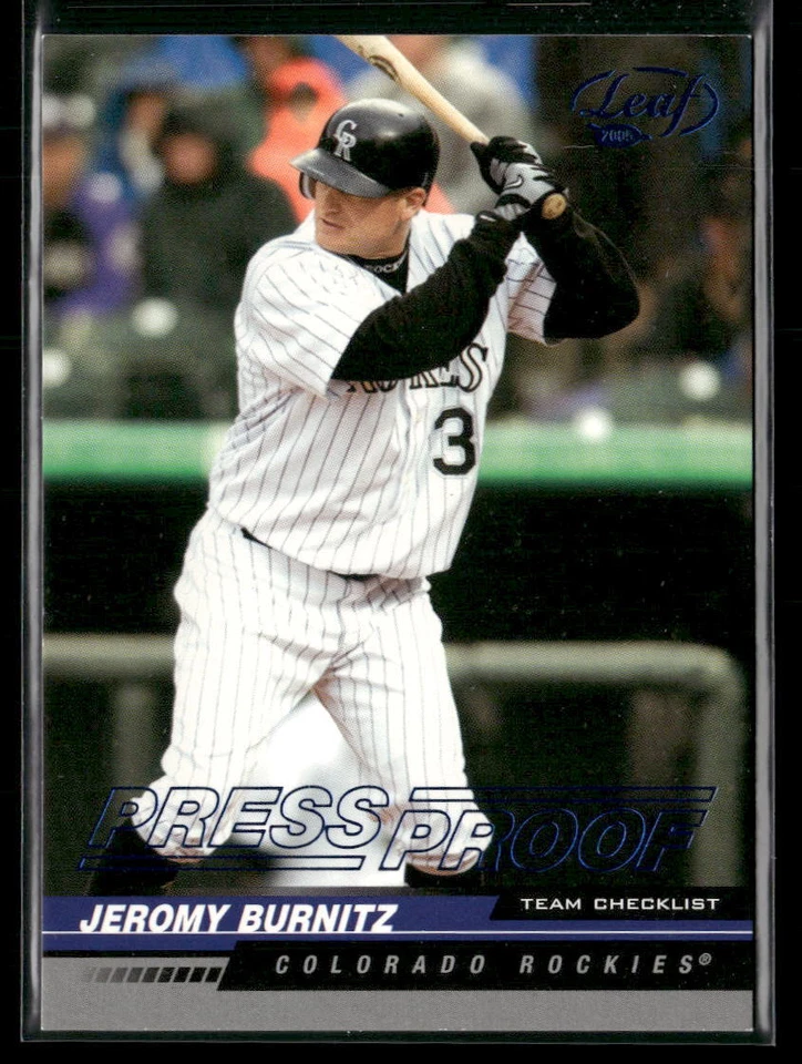 2005 Leaf #280 Jeromy Burnitz Press Proofs Blue #/75 - Image 1 of 2