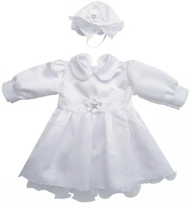 Kleid Babykleid Taufkleid Festkleid Hut Mütze Mädchen Baby Taufe - Bild 1 von 1