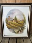 Beautiful Framed Oil Landscape Barn Painting Signed Travis 24X28
