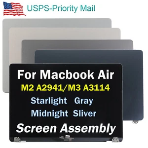 Per Macbook Air A2941 15in M2 2023 A3114 Schermo Display LCD Assemblaggio Ricambio - Foto 1 di 28