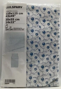 Ikea Gulsparv Kinderbett Bettbezug/Kissenbezug blaubeer gemustert blau 804.270.70 - Bild 1 von 3