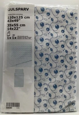 Ikea Gulsparv Crib Duvet Cover/Pillowcase Blueberry Patterned Blue 804.270.70 - Image 1 of 3