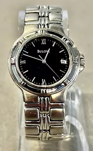 Bulova 96B05 Orologio Uomo Al Quarzo, Argento e Nero, Batteria Nuova - Foto 1 di 12
