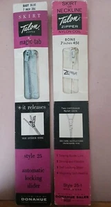 2 Vintage Neu aus altem Lagerbestand 1960er Jahre "TALON" Stil 25 weiß & babyblau 7 Zoll Nylon hergestellt in den USA  - Bild 1 von 5