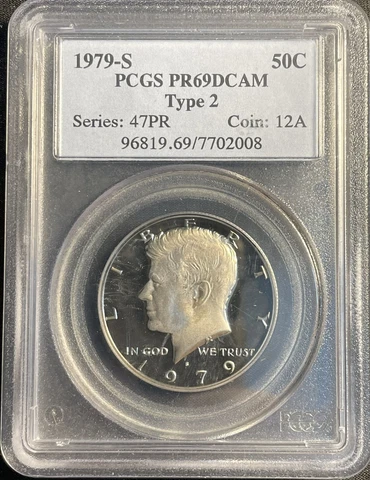 1979-S Type 2 Kennedy Half Dollar PCGS PR69DCAM Item #3073 Cover
