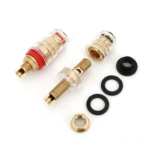 Conector de enchufe banana de 4 mm poste de unión terminal cable altavoz amplificador 2 piezas - Imagen 1 de 5