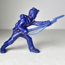 Lido Vintage Civil War Playset Union Dark Blue Plastic Toy Soldier Bayonet Rifle