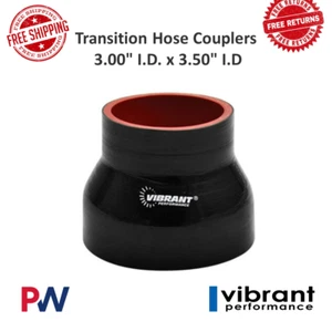 Vibrant 2774 Black Transition Hose Coupler 3.00" I.D. x 3.50" I.D. x 3.00" long - Picture 1 of 10