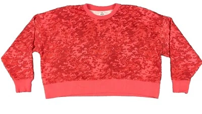 Under Armour Loose Pink Camouflage Sweatshirt Ladies Large Digital Pink/ Red - Image 1 of 4