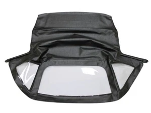 Fits: New Triumph TR6 1969-76 Soft Top Haartz BLACK Canvas W/zippered window - Picture 1 of 3