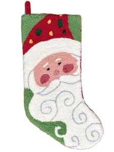 Gallerie II Hook & Loop Calza Natalizia Babbo Natale Guancia Rosa Velluto 20" - Foto 1 di 9