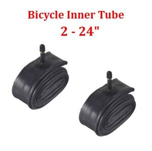 2 x 24" inch Bike Inner Tube 24 x 1.75 - 2.125 Bicycle Rubber Tire Interior BMX