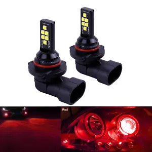 2x HB4 9006 Red LED Headlight Bulbs SMD 3030 Fog Driving Light Super Bright - Picture 1 of 10