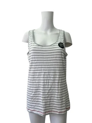 Peacocks Vest Pyjama Top T-Shirt Size 14 Womens NEW White Cotton EU42 RRP £8 - Image 1 of 4