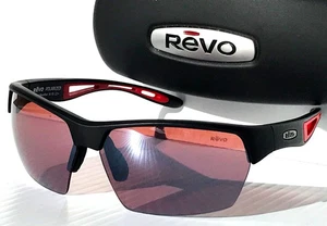 REVO JETT Sunglasses Matte Black Drive POLARIZED Rose Lens RE 1167 11 GO NEW - Picture 1 of 12