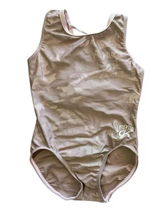 Simone Biles GK Leotard Gymnastics Leo Camo Iridescent Girls Size Large - Picture 1 of 5