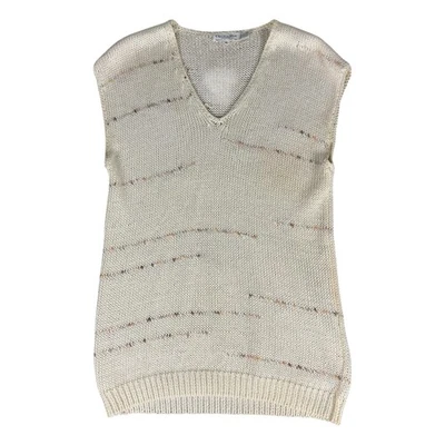 Suéter De Colección Christian Dior Separados Tejido Abierto Talla M Ramie Rayón Sin Mangas Foto 1 de 4