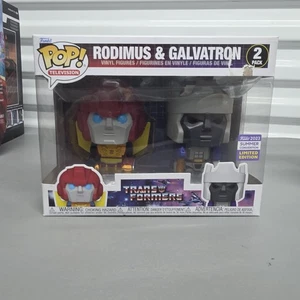 Funko Pop! Transformers Rodimus & Galvatron Confezione da 2 Figurine in Vinile SDCC Box Dmg - Foto 1 di 4