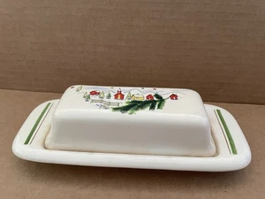 Vintage SALEM CHINA Butterdose Heiligabend bedeckt - Bild 1 von 6