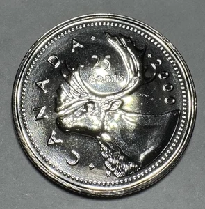 2000 Canadian Quarter 25cent Uncirculated Coin from RCM Set. Beautiful & Shiny!! - Picture 1 of 11