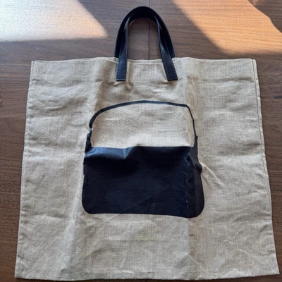 FENDI Logo Baguette Silhouette Tote Hand Bag Canvas Leather Brown Italy 8BH459 - Image 1 of 4